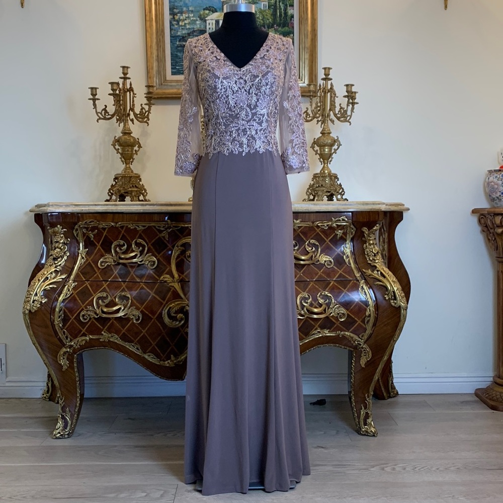 Meier Collection mother of bride embroidery formal evening dress